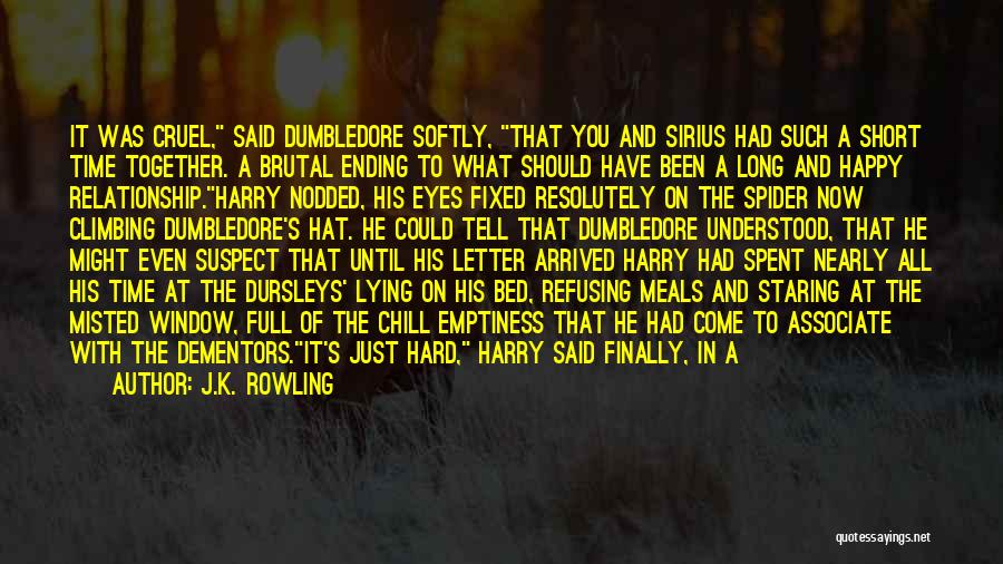 J.K. Rowling Quotes: It Was Cruel, Said Dumbledore Softly, That You And Sirius Had Such A Short Time Together. A Brutal Ending To