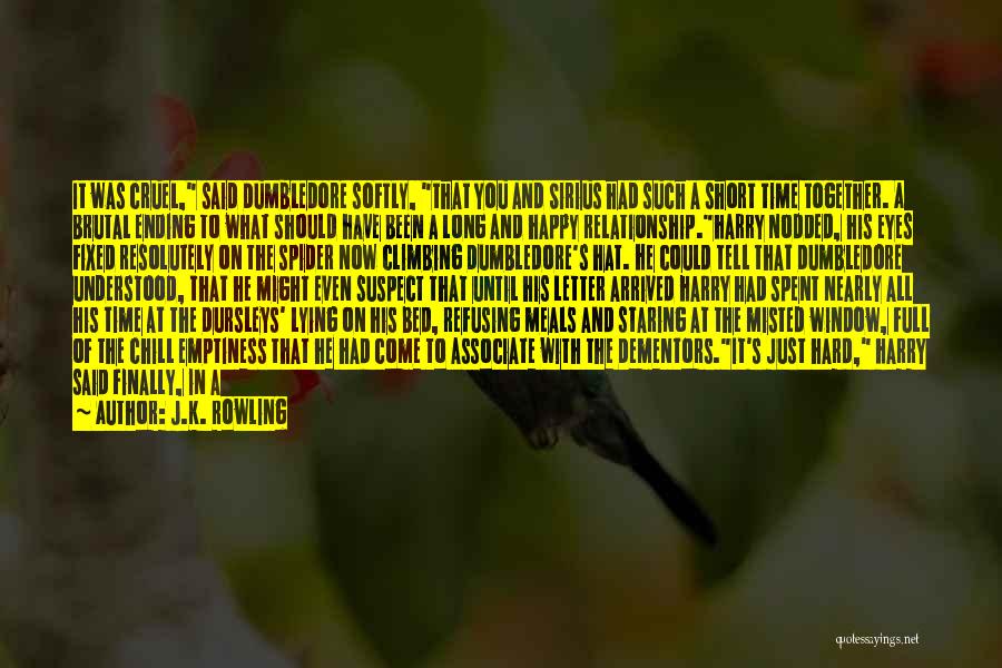 J.K. Rowling Quotes: It Was Cruel, Said Dumbledore Softly, That You And Sirius Had Such A Short Time Together. A Brutal Ending To