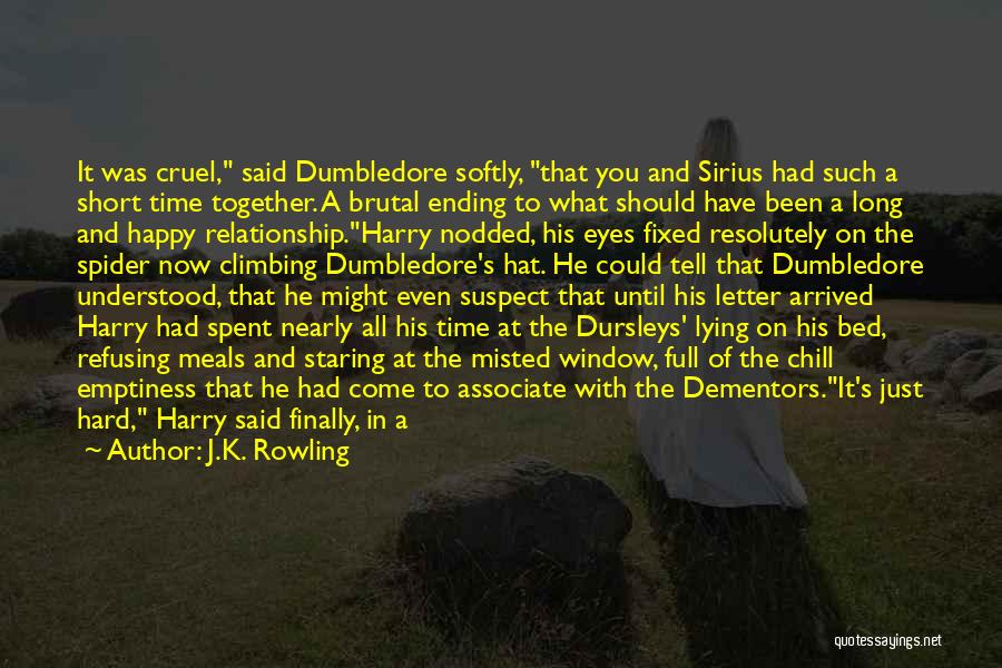 J.K. Rowling Quotes: It Was Cruel, Said Dumbledore Softly, That You And Sirius Had Such A Short Time Together. A Brutal Ending To