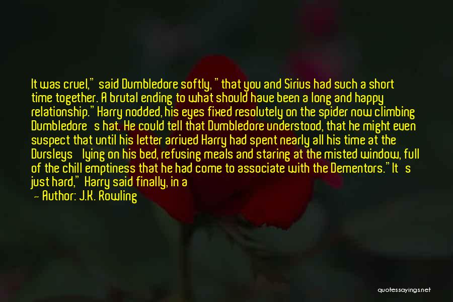 J.K. Rowling Quotes: It Was Cruel, Said Dumbledore Softly, That You And Sirius Had Such A Short Time Together. A Brutal Ending To