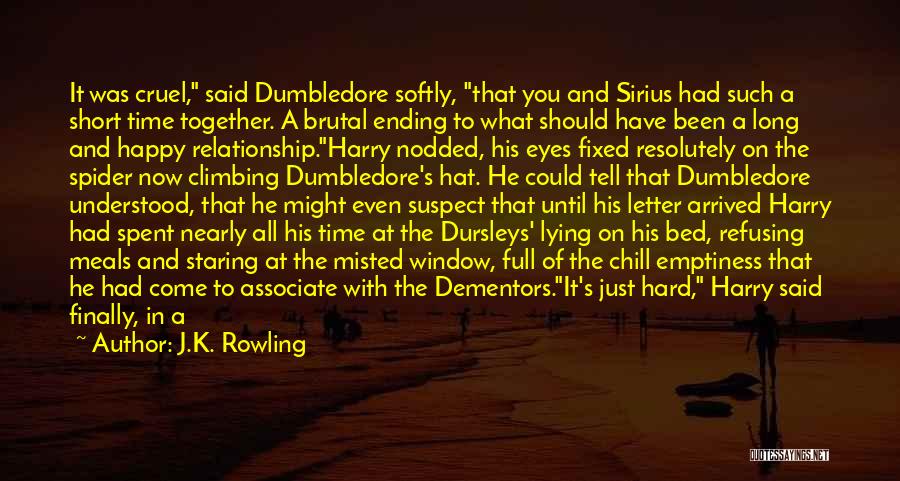J.K. Rowling Quotes: It Was Cruel, Said Dumbledore Softly, That You And Sirius Had Such A Short Time Together. A Brutal Ending To