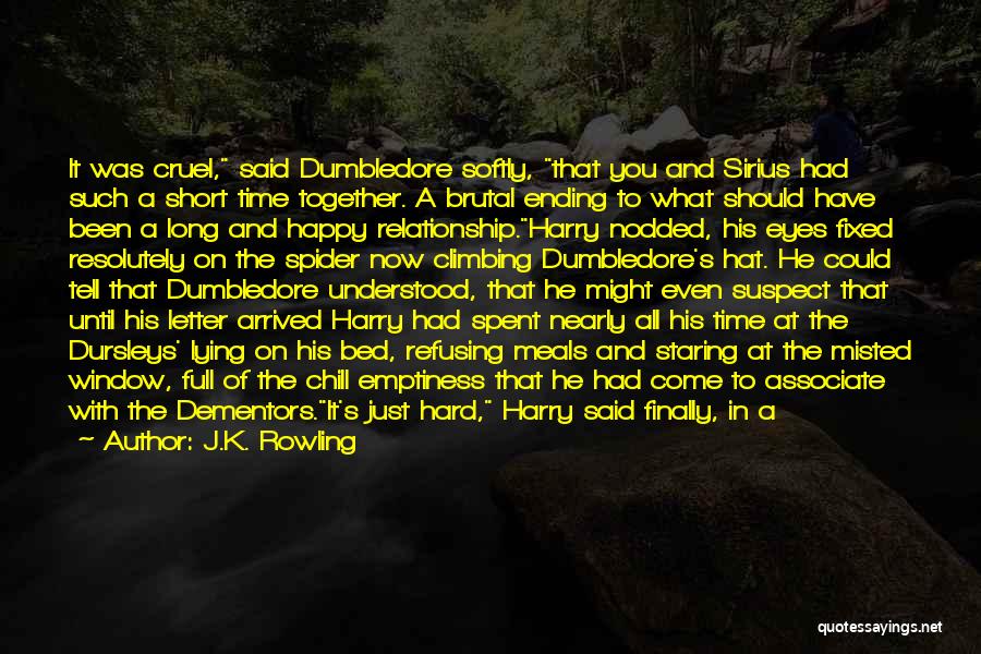 J.K. Rowling Quotes: It Was Cruel, Said Dumbledore Softly, That You And Sirius Had Such A Short Time Together. A Brutal Ending To