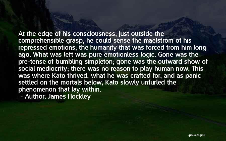 James Hockley Quotes: At The Edge Of His Consciousness, Just Outside The Comprehensible Grasp, He Could Sense The Maelstrom Of His Repressed Emotions;