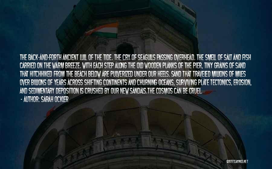 Sarah Ockler Quotes: The Back-and-forth Ancient Lull Of The Tide. The Cry Of Seagulls Passing Overhead. The Smell Of Salt And Fish Carried