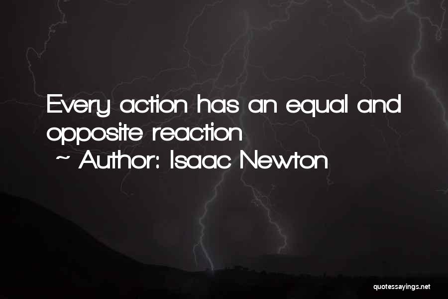 Isaac Newton Quotes: Every Action Has An Equal And Opposite Reaction