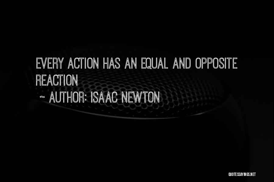 Isaac Newton Quotes: Every Action Has An Equal And Opposite Reaction