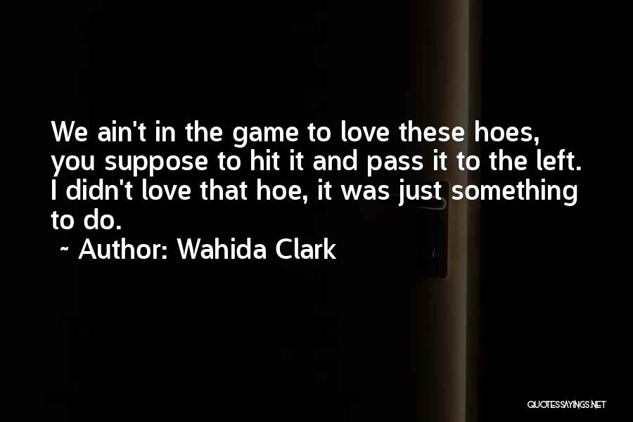 Wahida Clark Quotes: We Ain't In The Game To Love These Hoes, You Suppose To Hit It And Pass It To The Left.