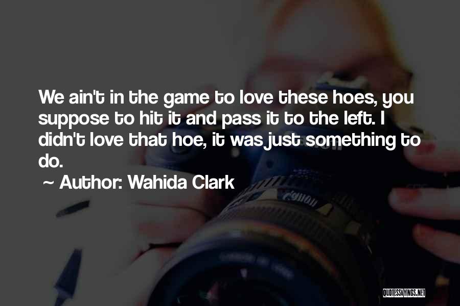 Wahida Clark Quotes: We Ain't In The Game To Love These Hoes, You Suppose To Hit It And Pass It To The Left.