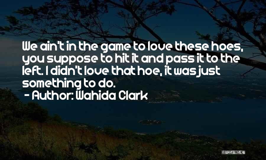 Wahida Clark Quotes: We Ain't In The Game To Love These Hoes, You Suppose To Hit It And Pass It To The Left.