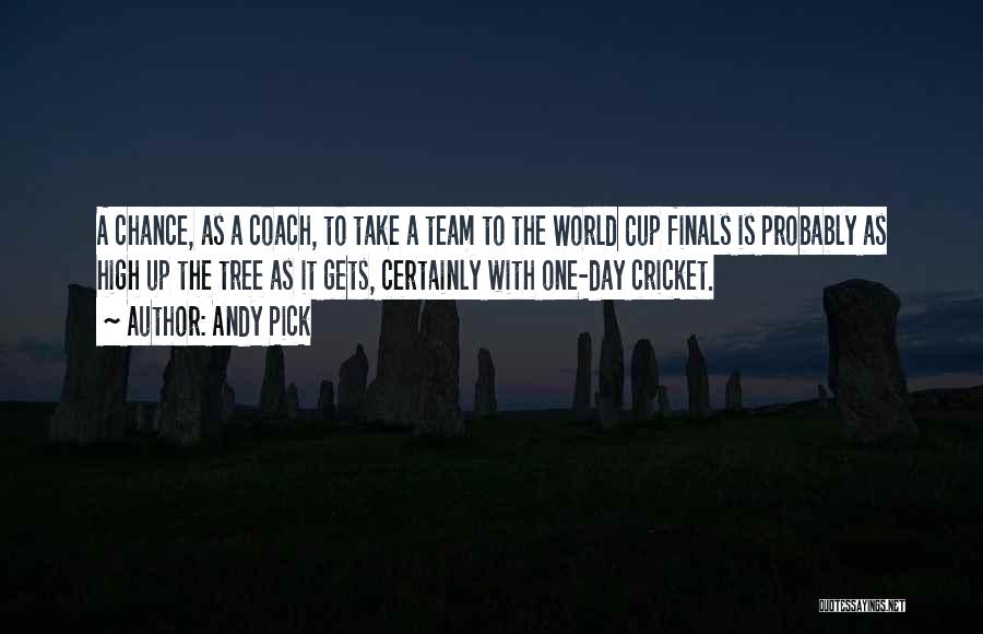 Andy Pick Quotes: A Chance, As A Coach, To Take A Team To The World Cup Finals Is Probably As High Up The