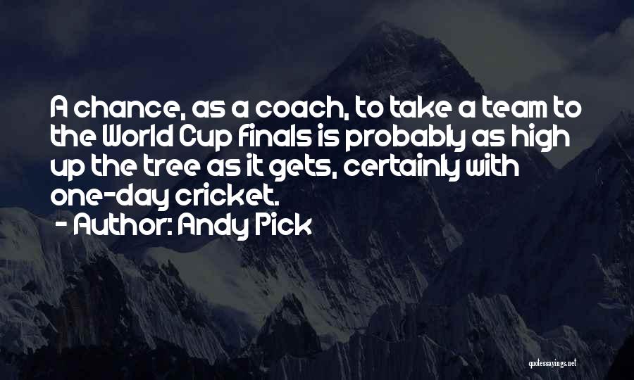 Andy Pick Quotes: A Chance, As A Coach, To Take A Team To The World Cup Finals Is Probably As High Up The