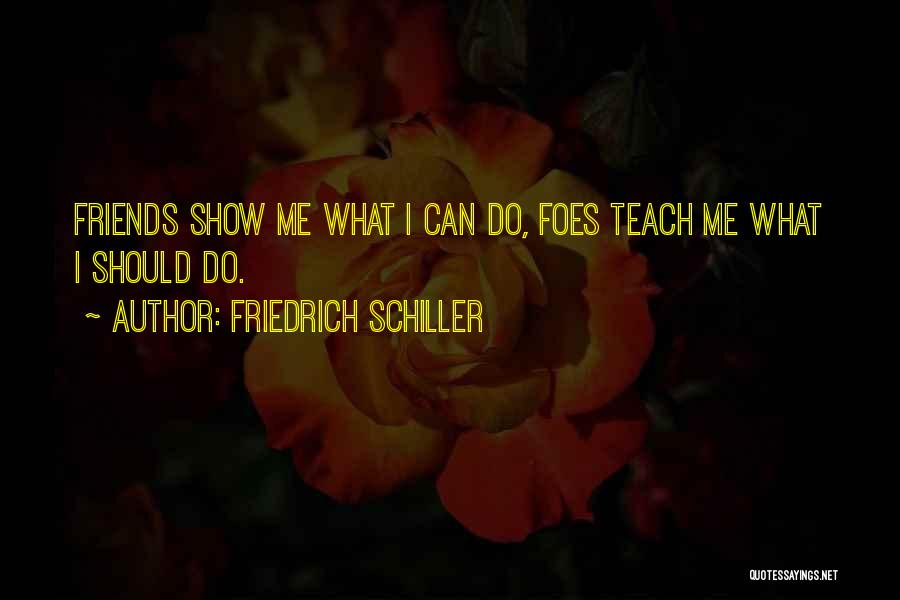 Friedrich Schiller Quotes: Friends Show Me What I Can Do, Foes Teach Me What I Should Do.