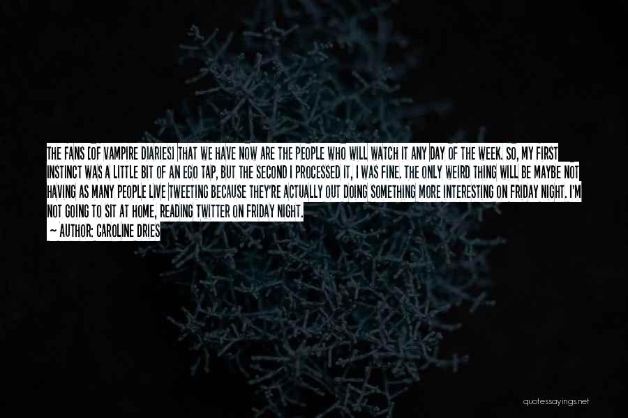 Caroline Dries Quotes: The Fans [of Vampire Diaries] That We Have Now Are The People Who Will Watch It Any Day Of The