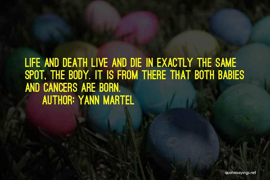 Yann Martel Quotes: Life And Death Live And Die In Exactly The Same Spot, The Body. It Is From There That Both Babies