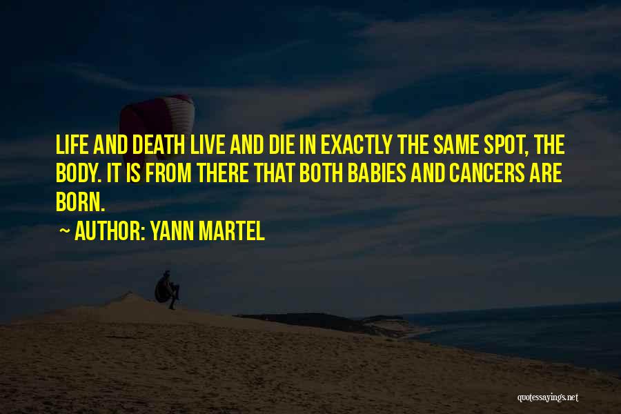 Yann Martel Quotes: Life And Death Live And Die In Exactly The Same Spot, The Body. It Is From There That Both Babies