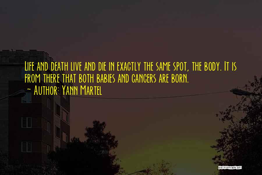 Yann Martel Quotes: Life And Death Live And Die In Exactly The Same Spot, The Body. It Is From There That Both Babies