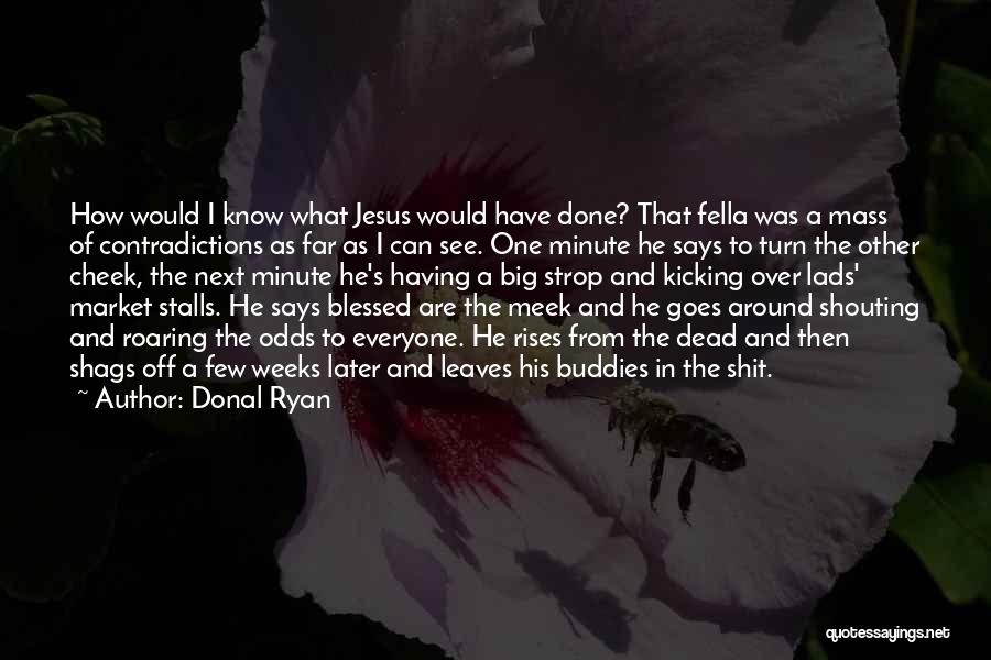 Donal Ryan Quotes: How Would I Know What Jesus Would Have Done? That Fella Was A Mass Of Contradictions As Far As I