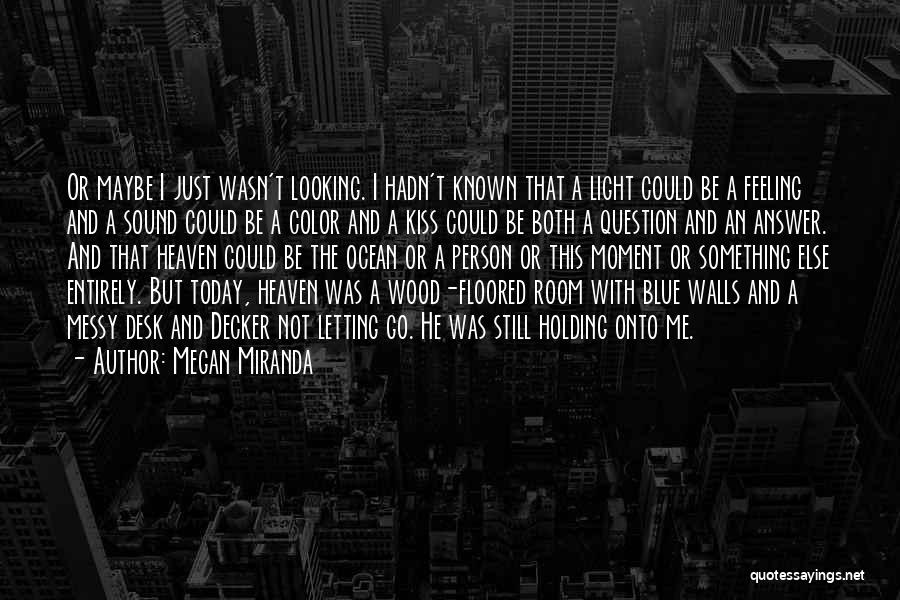 Megan Miranda Quotes: Or Maybe I Just Wasn't Looking. I Hadn't Known That A Light Could Be A Feeling And A Sound Could