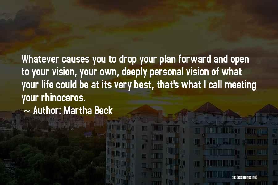 Martha Beck Quotes: Whatever Causes You To Drop Your Plan Forward And Open To Your Vision, Your Own, Deeply Personal Vision Of What