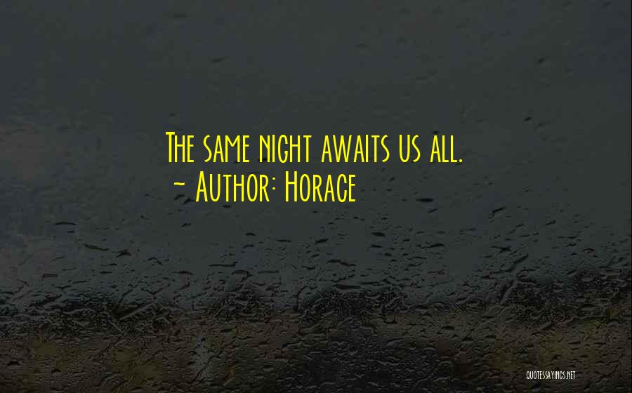 Horace Quotes: The Same Night Awaits Us All.