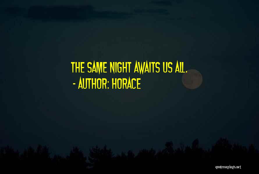Horace Quotes: The Same Night Awaits Us All.