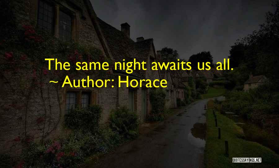 Horace Quotes: The Same Night Awaits Us All.