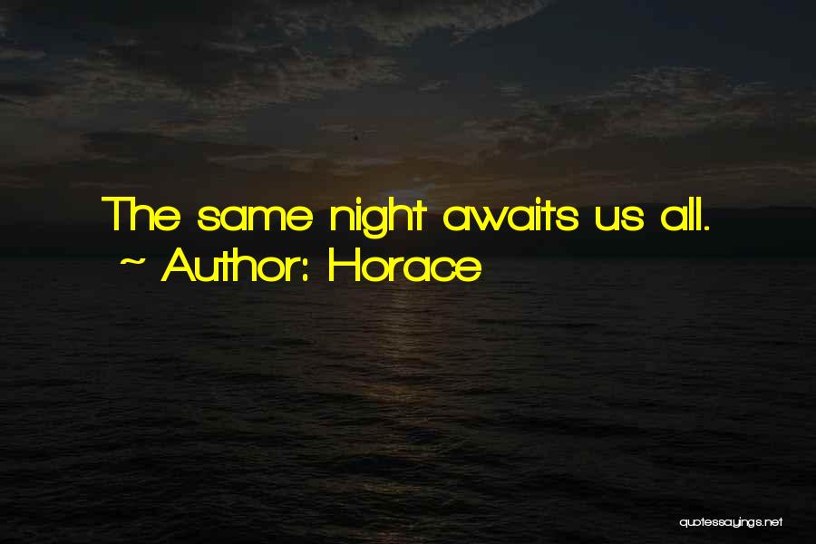 Horace Quotes: The Same Night Awaits Us All.