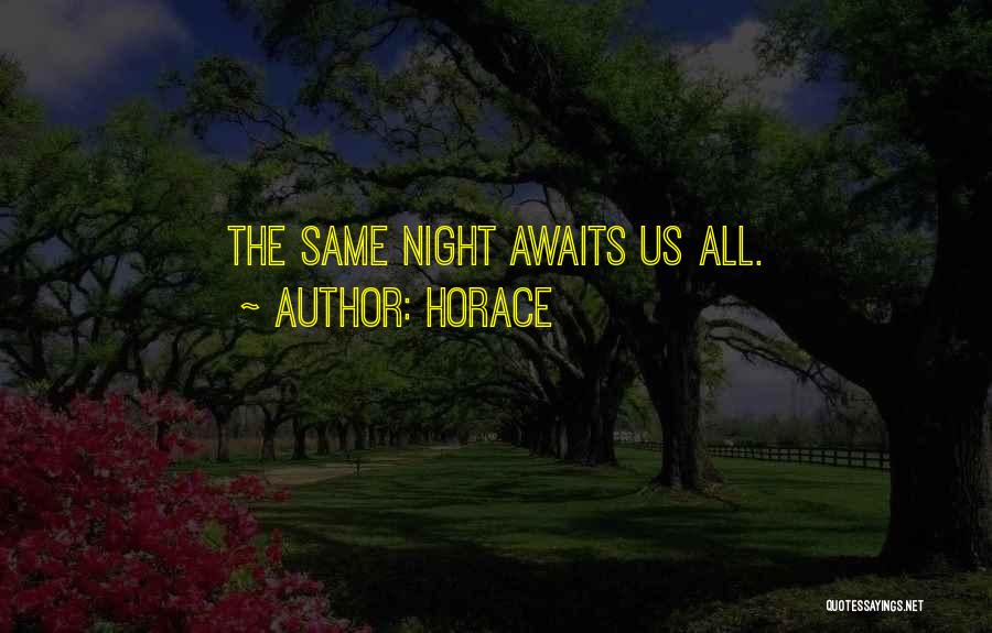 Horace Quotes: The Same Night Awaits Us All.