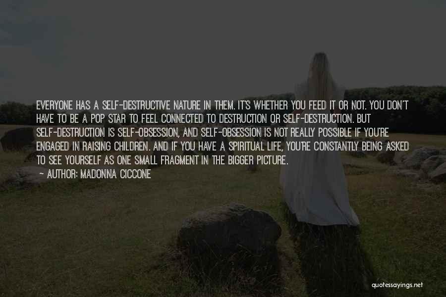 Madonna Ciccone Quotes: Everyone Has A Self-destructive Nature In Them. It's Whether You Feed It Or Not. You Don't Have To Be A