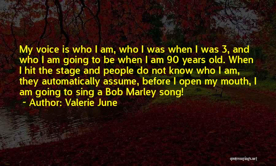 Valerie June Quotes: My Voice Is Who I Am, Who I Was When I Was 3, And Who I Am Going To Be