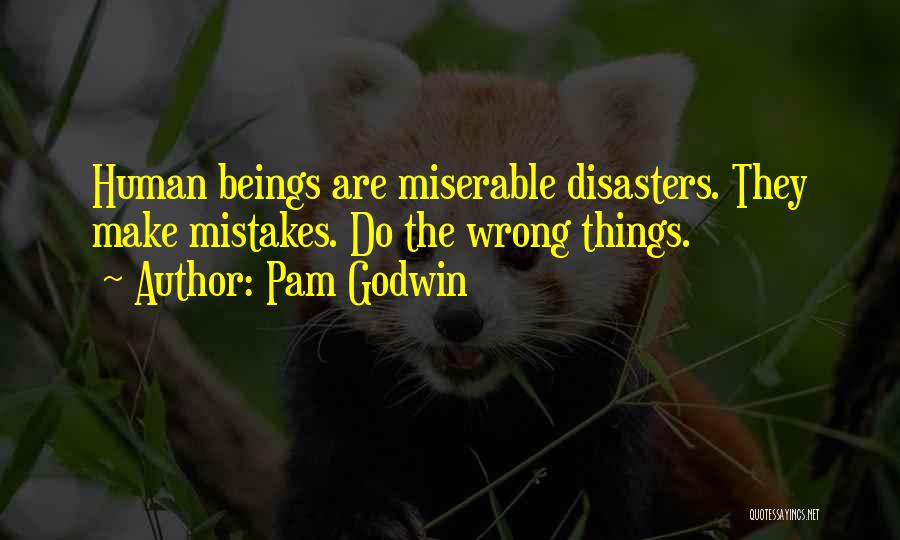 Pam Godwin Quotes: Human Beings Are Miserable Disasters. They Make Mistakes. Do The Wrong Things.