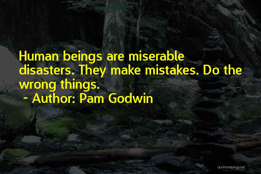 Pam Godwin Quotes: Human Beings Are Miserable Disasters. They Make Mistakes. Do The Wrong Things.