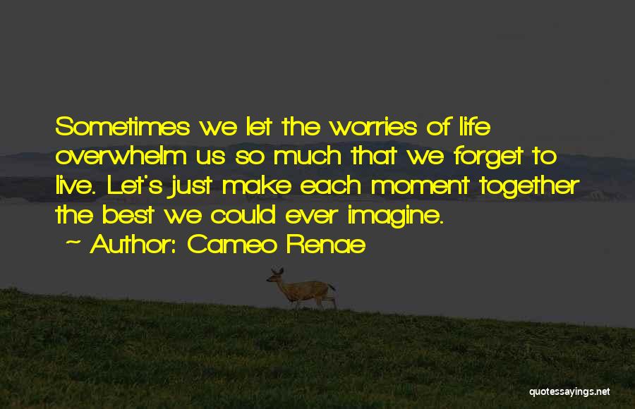 Cameo Renae Quotes: Sometimes We Let The Worries Of Life Overwhelm Us So Much That We Forget To Live. Let's Just Make Each