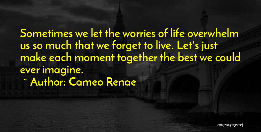 Cameo Renae Quotes: Sometimes We Let The Worries Of Life Overwhelm Us So Much That We Forget To Live. Let's Just Make Each