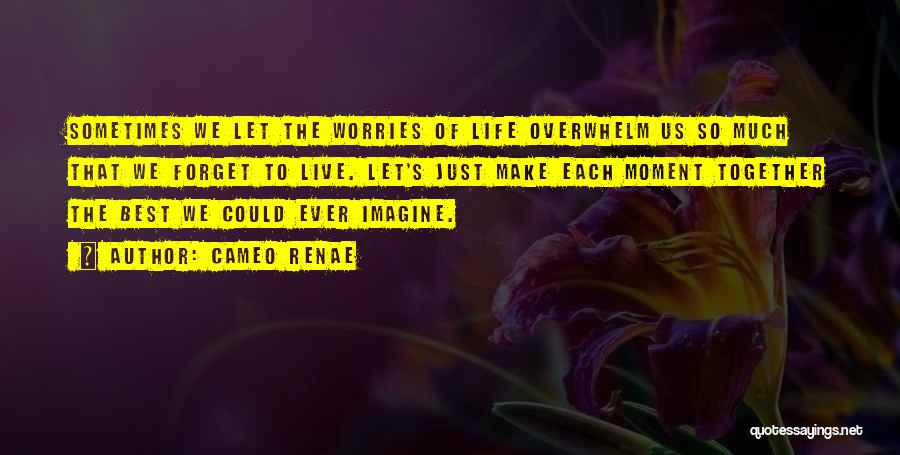 Cameo Renae Quotes: Sometimes We Let The Worries Of Life Overwhelm Us So Much That We Forget To Live. Let's Just Make Each