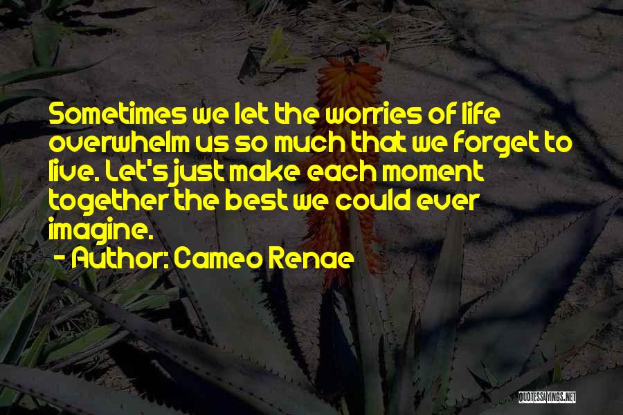 Cameo Renae Quotes: Sometimes We Let The Worries Of Life Overwhelm Us So Much That We Forget To Live. Let's Just Make Each