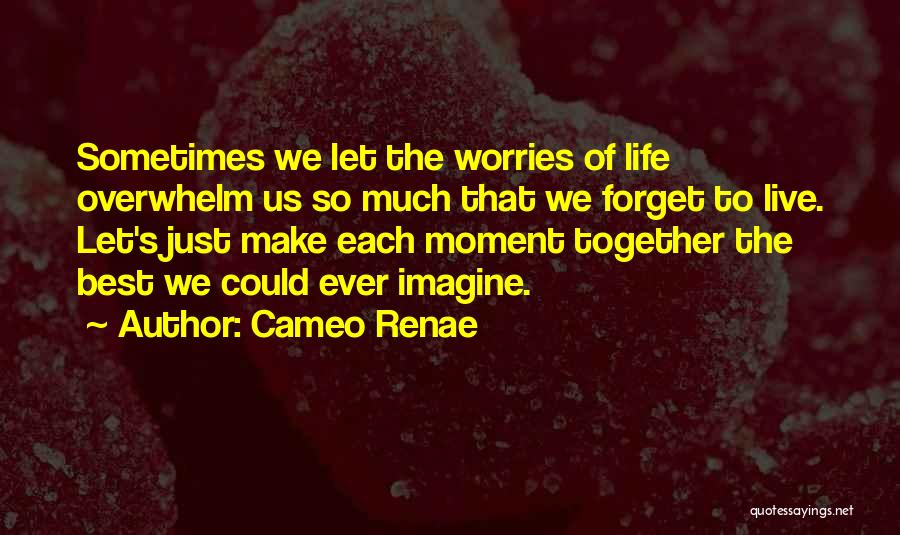 Cameo Renae Quotes: Sometimes We Let The Worries Of Life Overwhelm Us So Much That We Forget To Live. Let's Just Make Each