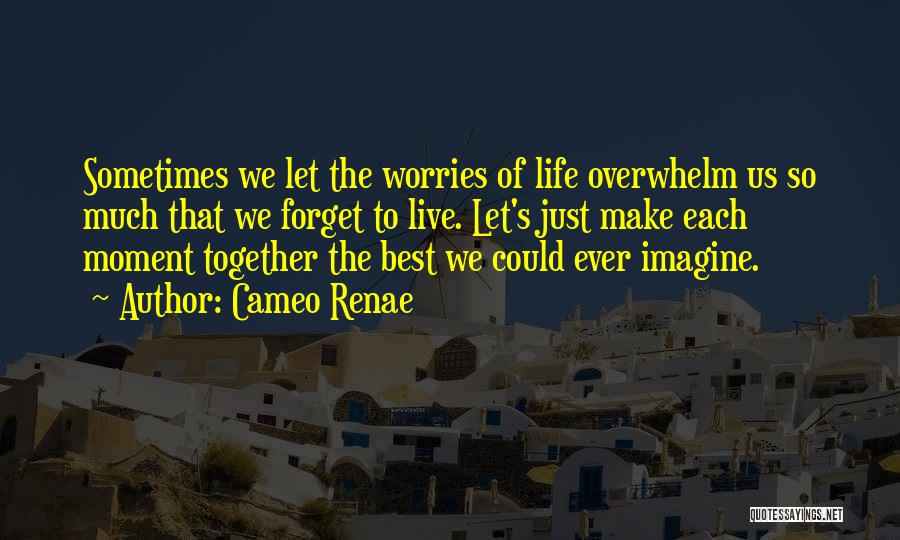 Cameo Renae Quotes: Sometimes We Let The Worries Of Life Overwhelm Us So Much That We Forget To Live. Let's Just Make Each