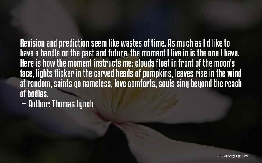 Thomas Lynch Quotes: Revision And Prediction Seem Like Wastes Of Time. As Much As I'd Like To Have A Handle On The Past