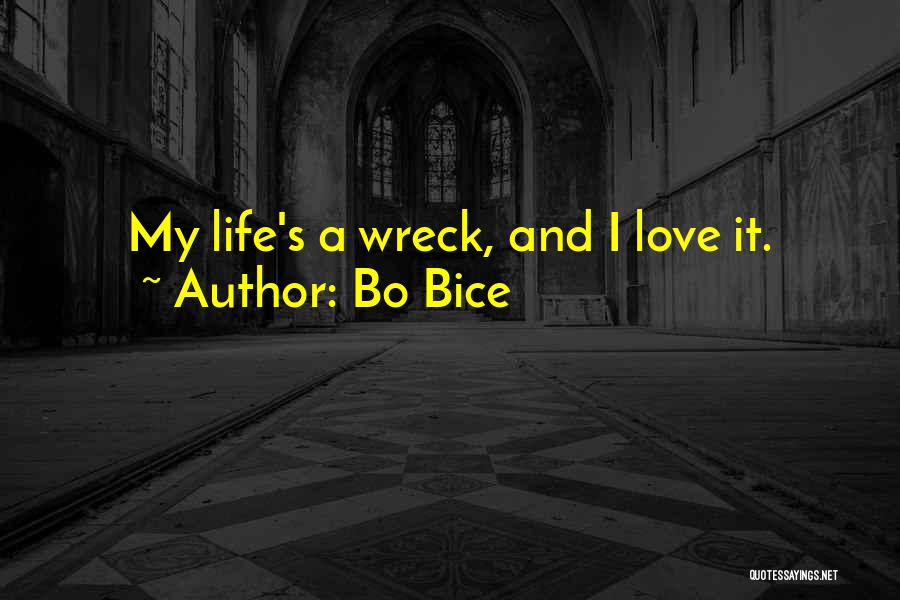 Bo Bice Quotes: My Life's A Wreck, And I Love It.