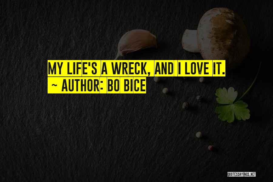Bo Bice Quotes: My Life's A Wreck, And I Love It.