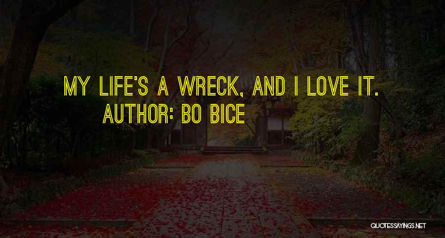 Bo Bice Quotes: My Life's A Wreck, And I Love It.