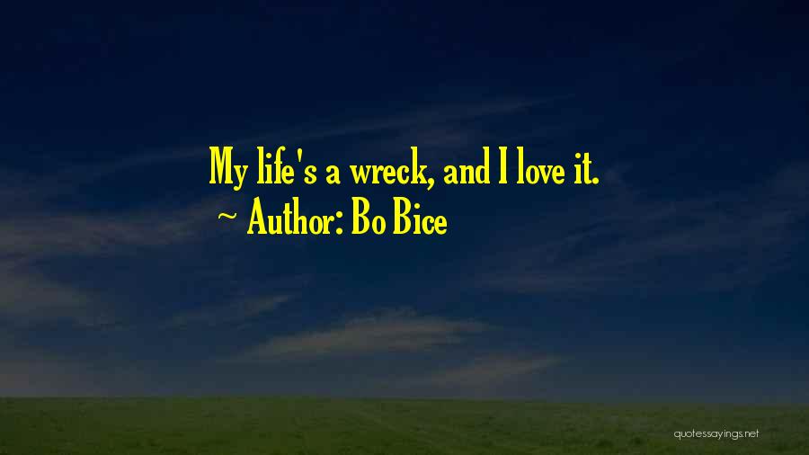 Bo Bice Quotes: My Life's A Wreck, And I Love It.