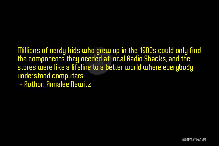 Annalee Newitz Quotes: Millions Of Nerdy Kids Who Grew Up In The 1980s Could Only Find The Components They Needed At Local Radio
