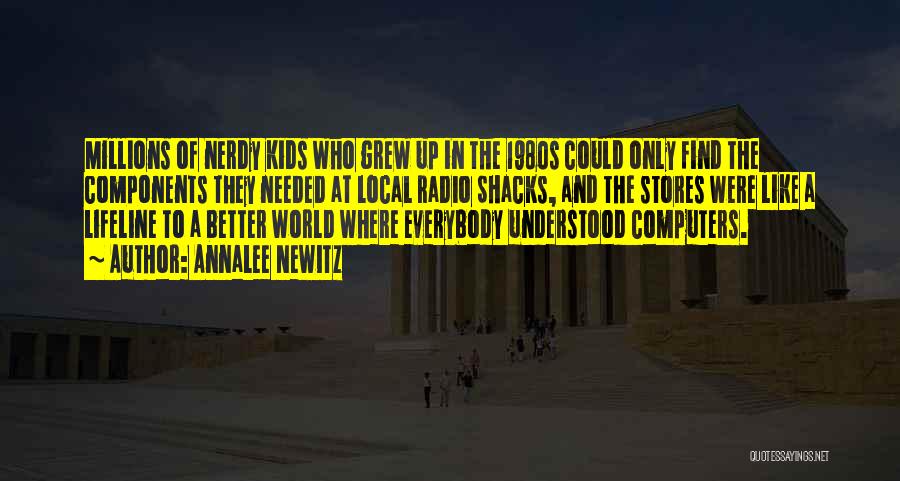 Annalee Newitz Quotes: Millions Of Nerdy Kids Who Grew Up In The 1980s Could Only Find The Components They Needed At Local Radio