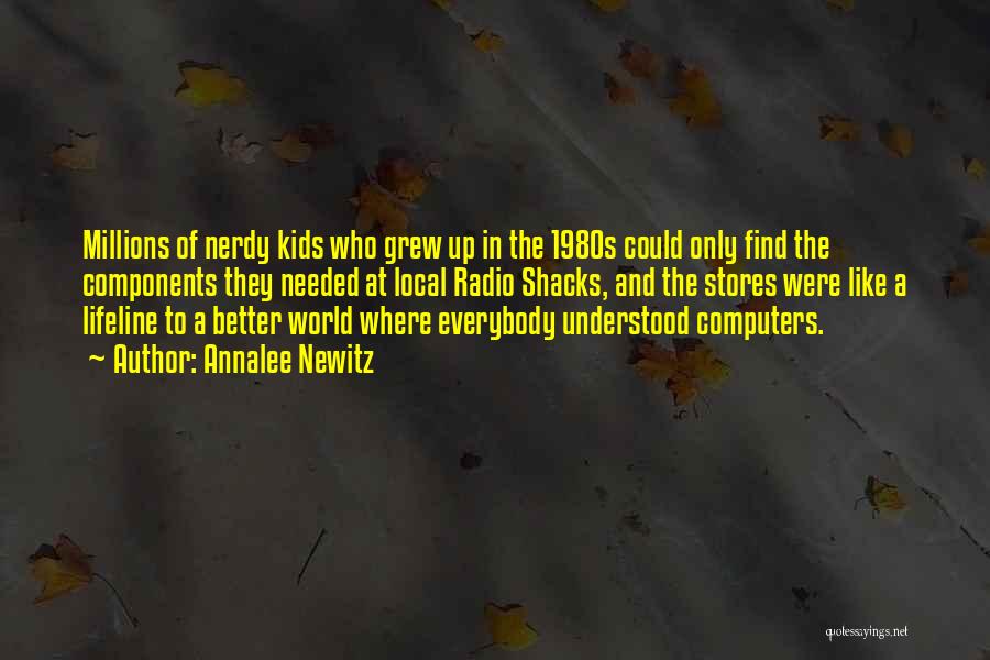 Annalee Newitz Quotes: Millions Of Nerdy Kids Who Grew Up In The 1980s Could Only Find The Components They Needed At Local Radio