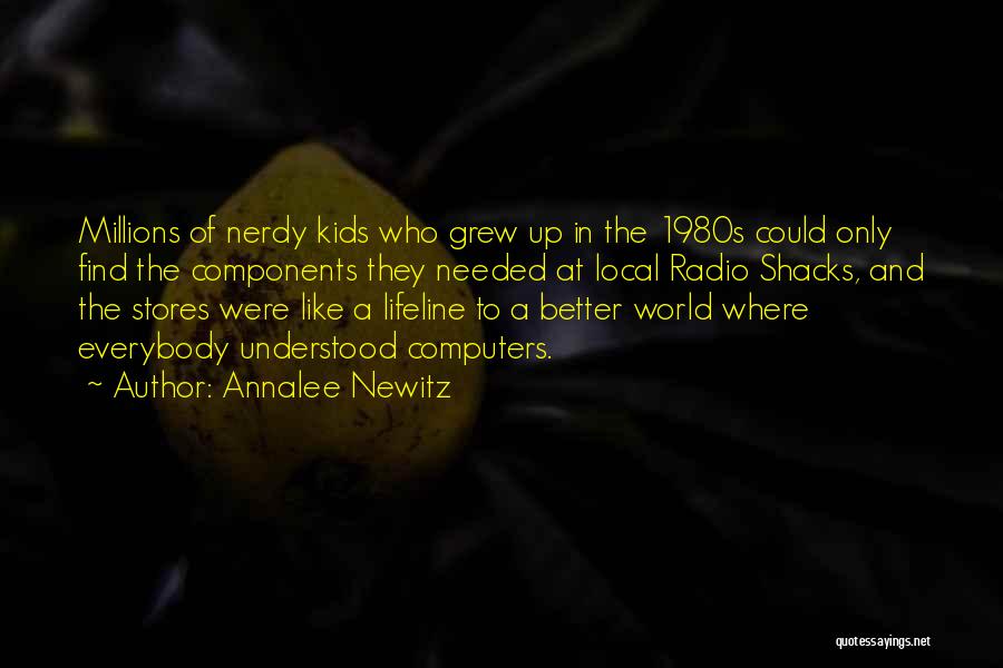 Annalee Newitz Quotes: Millions Of Nerdy Kids Who Grew Up In The 1980s Could Only Find The Components They Needed At Local Radio