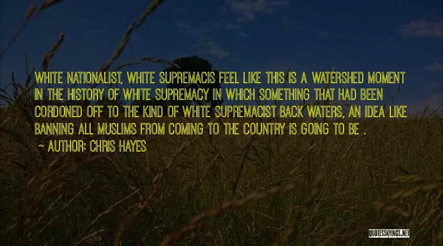 Chris Hayes Quotes: White Nationalist, White Supremacis Feel Like This Is A Watershed Moment In The History Of White Supremacy In Which Something