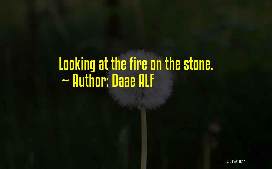 Daae ALF Quotes: Looking At The Fire On The Stone.