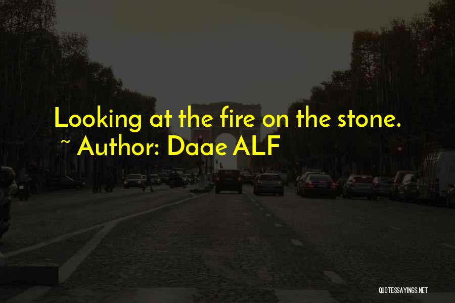 Daae ALF Quotes: Looking At The Fire On The Stone.